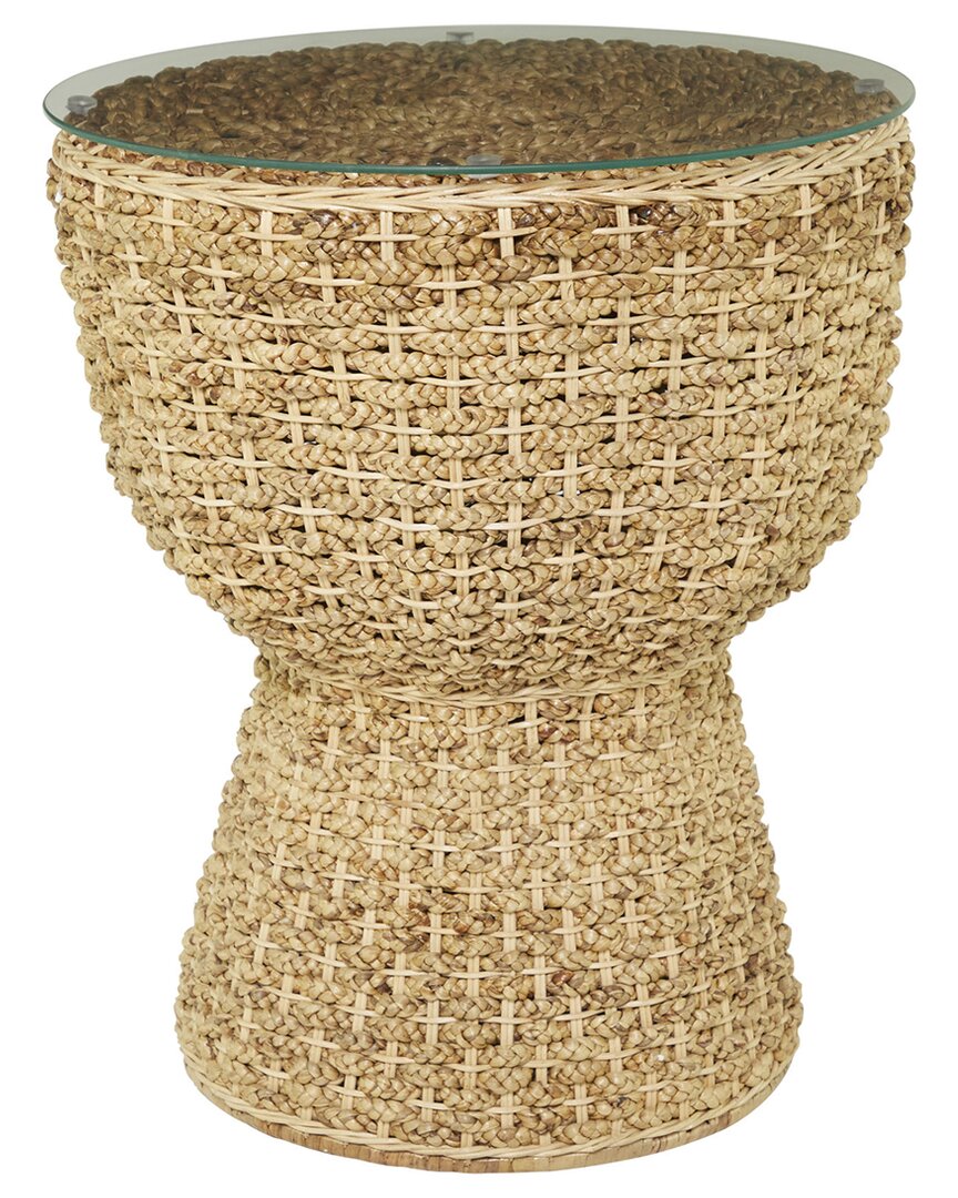 Peyton Lane Seagrass Handmade Woven Accent Table In Brown