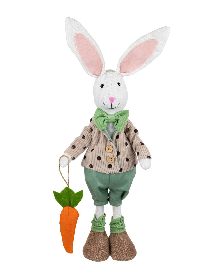 NORTHLIGHT NORTHLIGHT POLKA DOT RABBIT WITH CARROT STANDING FIGURE