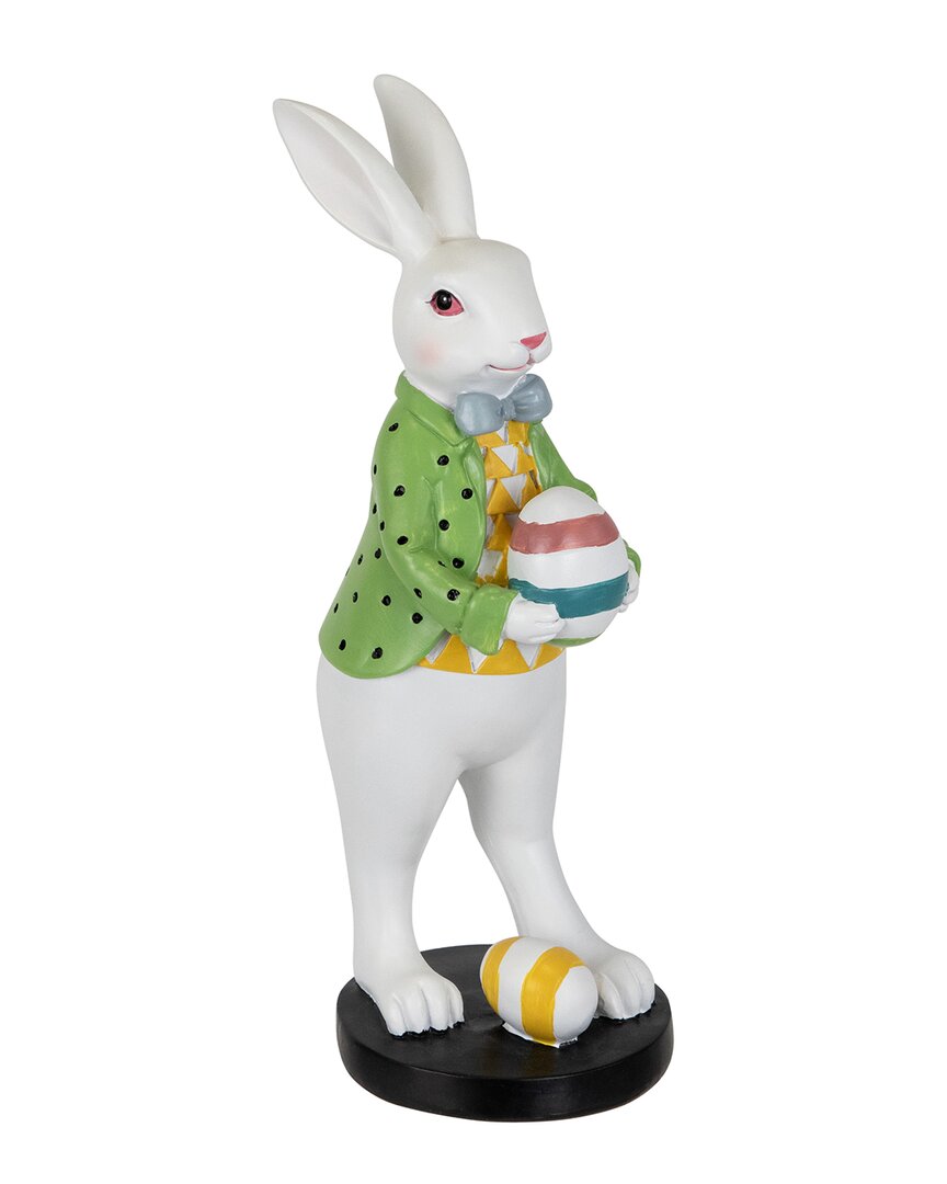 Northlight Rabbit Holding Easter Egg Outdoor Garden Statue In Multicolor