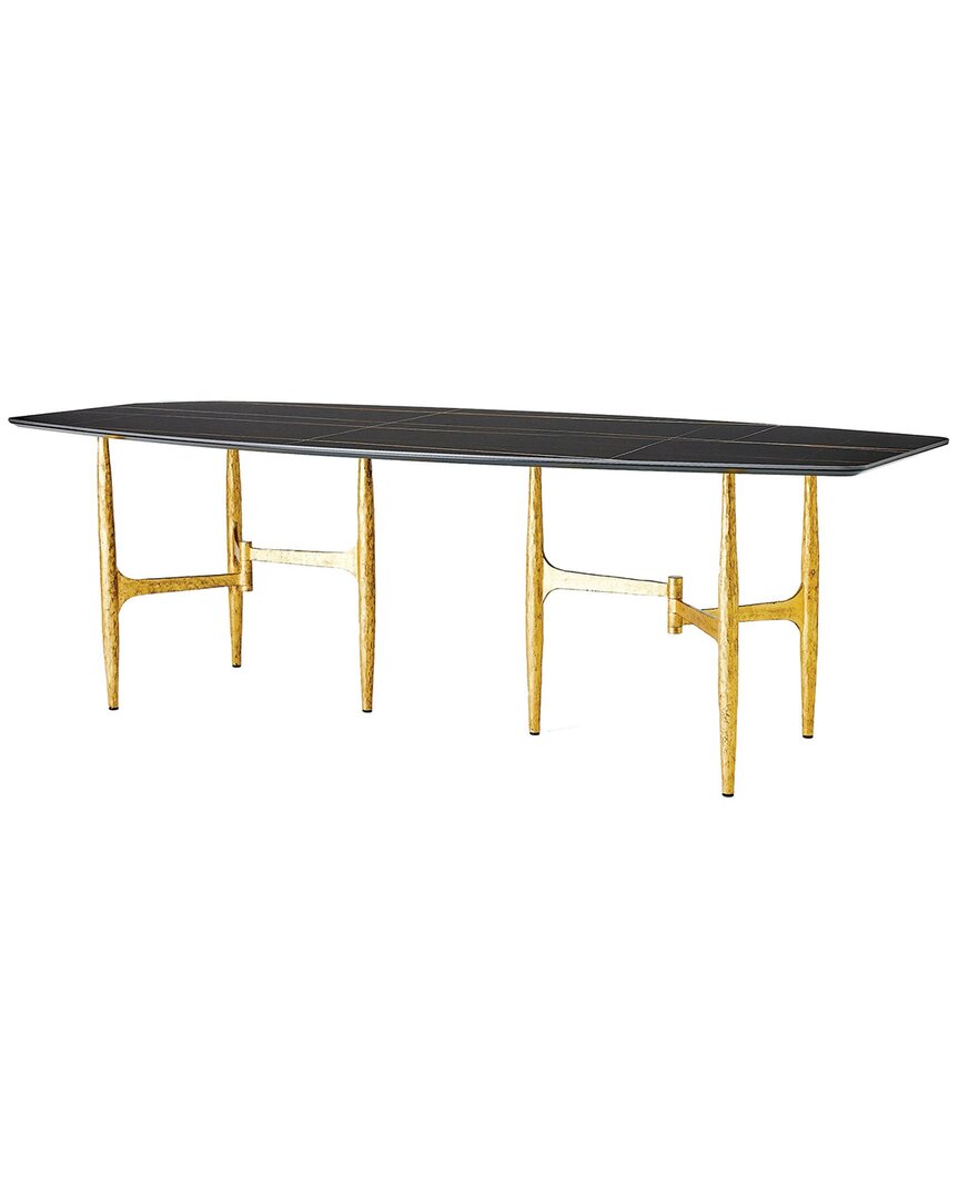 Global Views Radius Rectangle Table In Gold