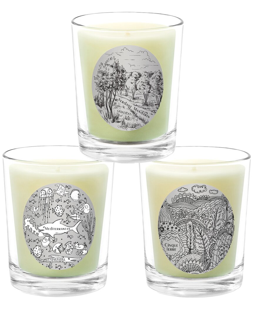 Qualitas Candles 3pc Candle Set - Cinque Terre In White