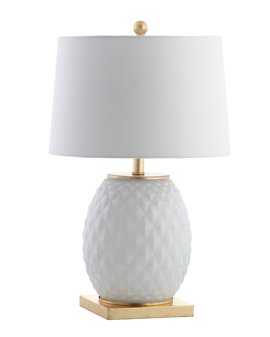 Jonathan Y Designs 25.5in Diamond Led Glass & Metal Table Lamp
