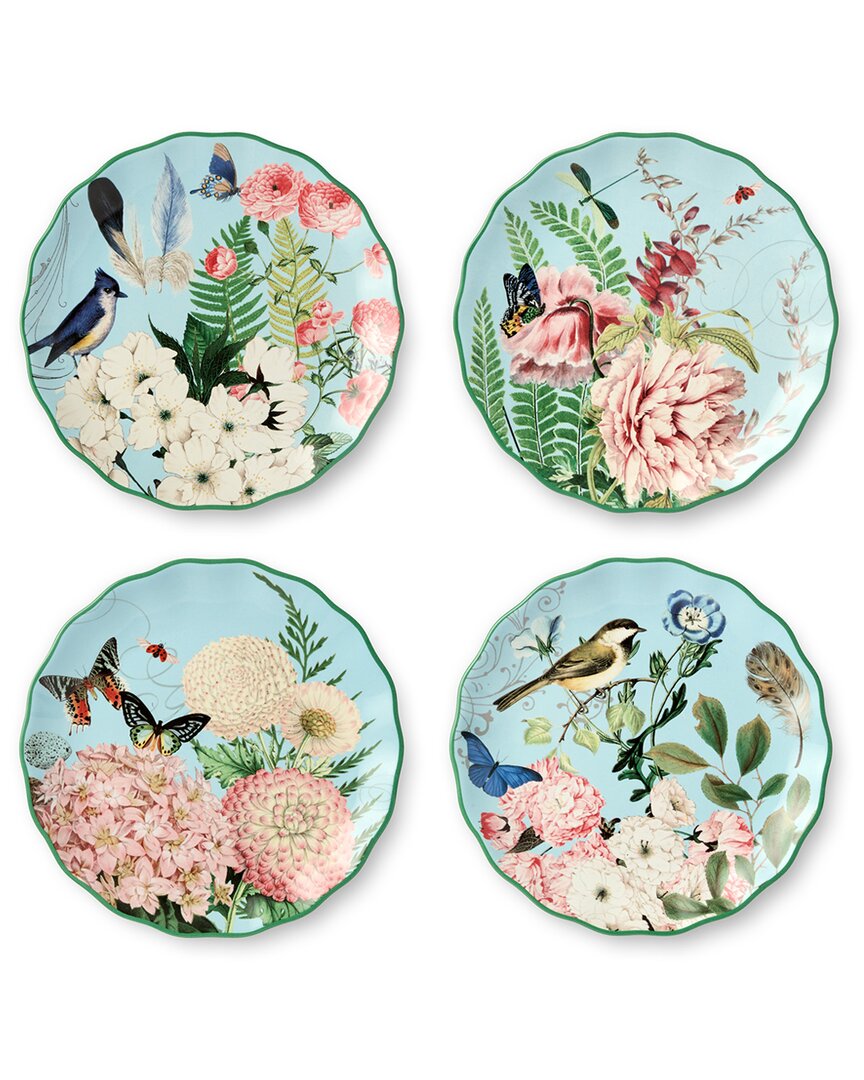 Certified International Flora Set Of 4 Salad Plates