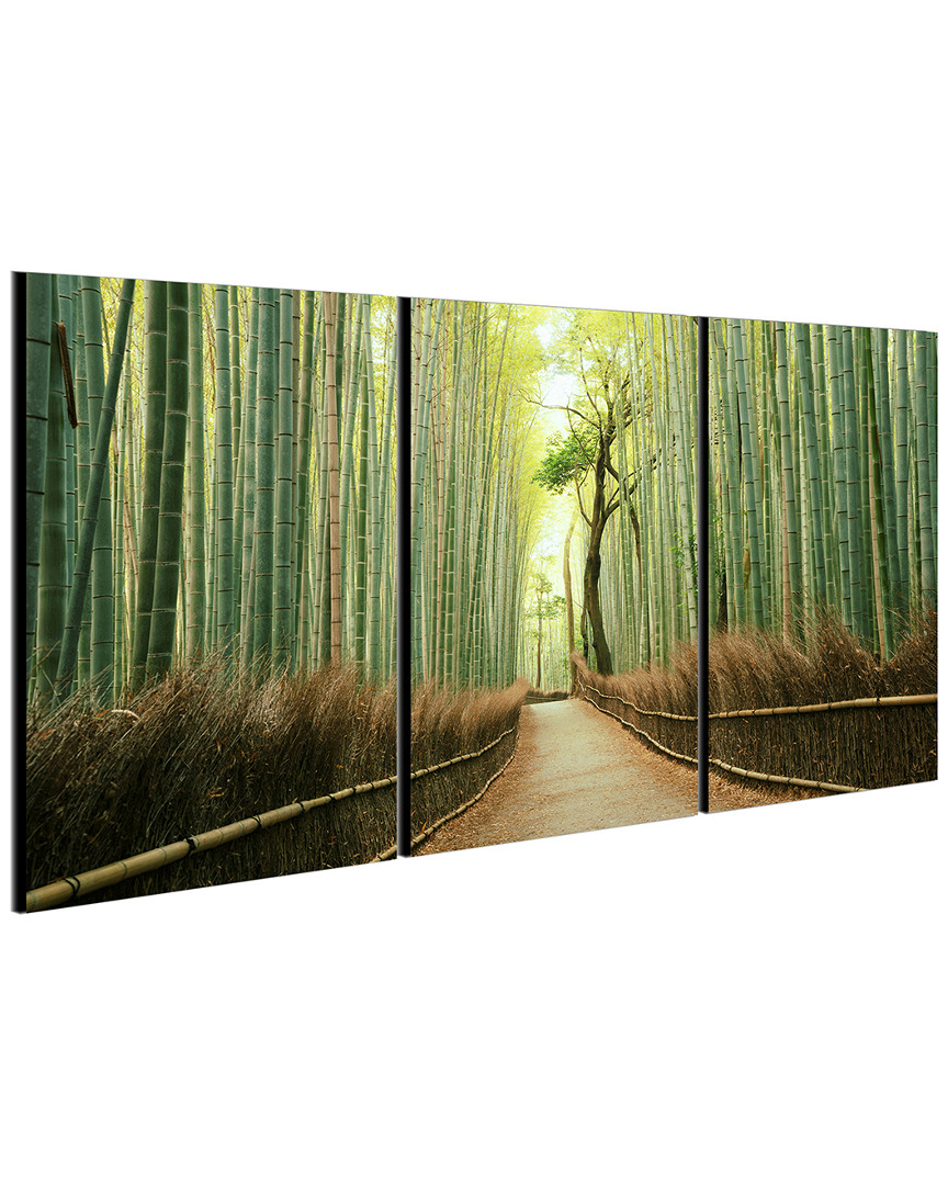 Chic Home Design Pine Road 3pc Set Wrapped Canvas Wall Art
