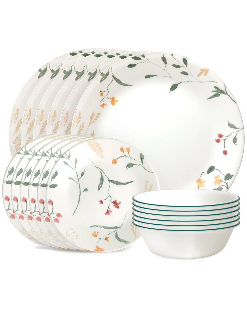Corelle Wildflower Scatter Signature Pattern 18pc Dinnerware Set