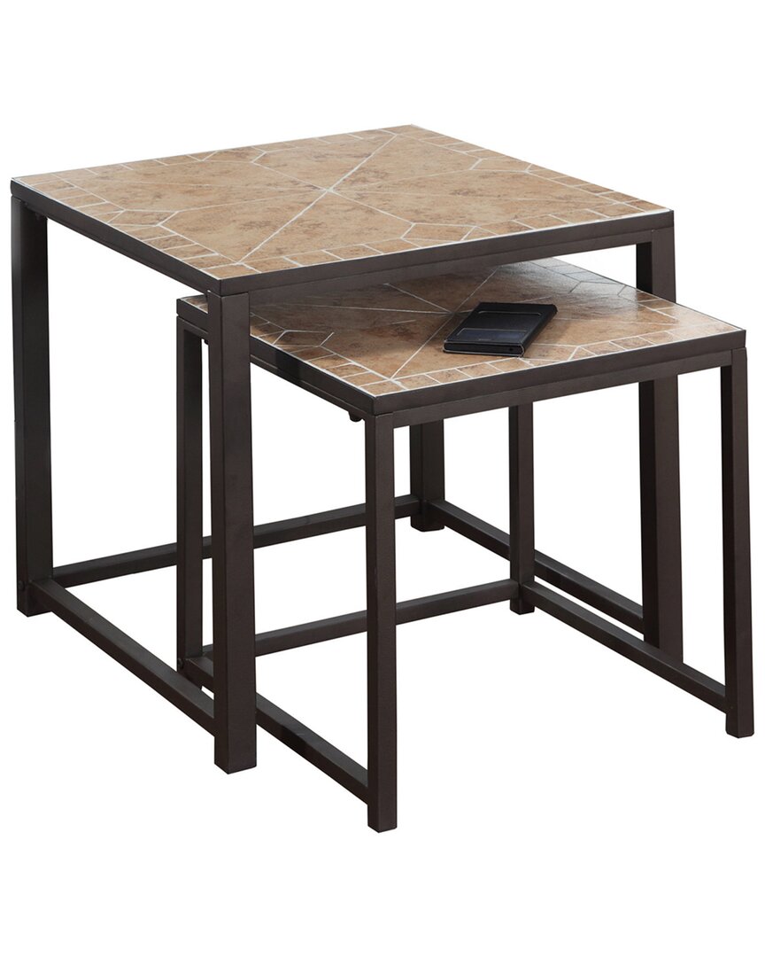 Monarch Specialties Nesting Table In Brown