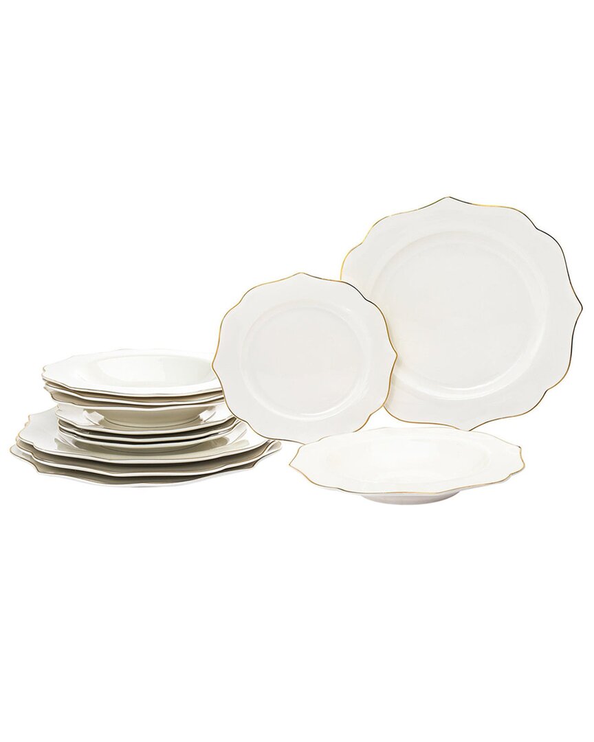 Godinger Arendale Porcelain 12pc Dinnerware Set
