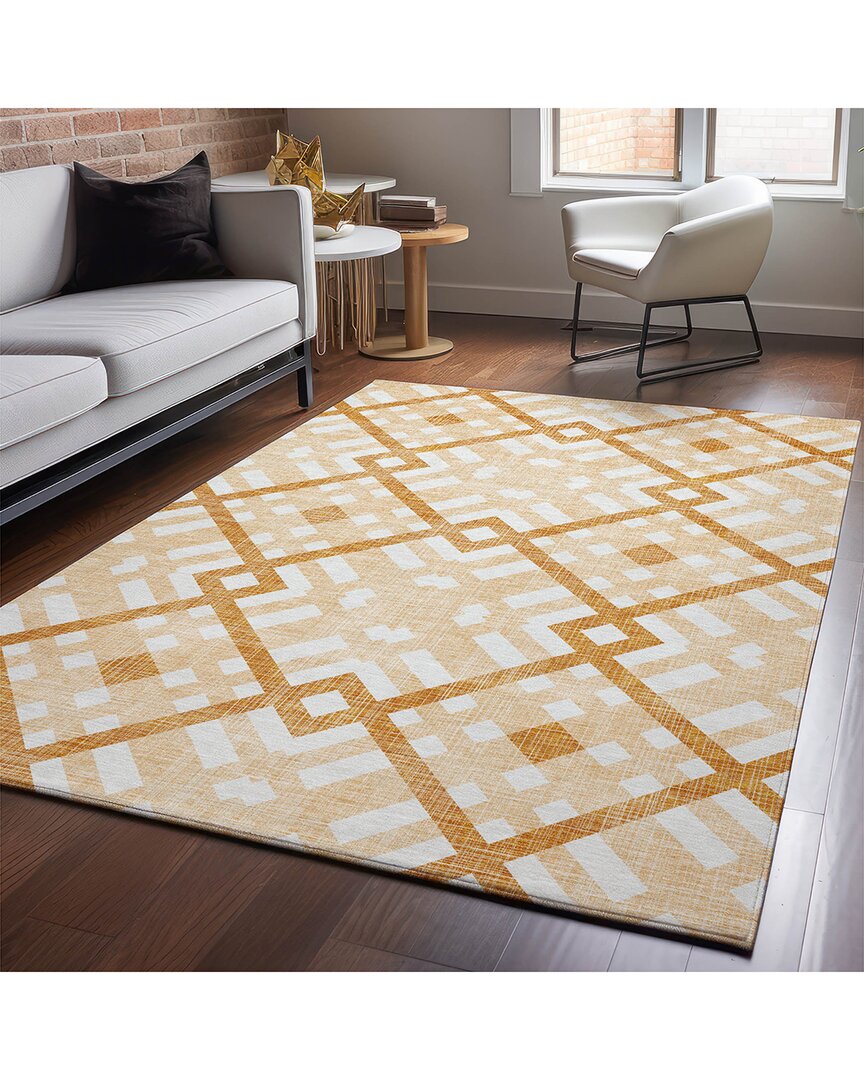 Addison Rugs Premium Washable Area Rug In Yellow