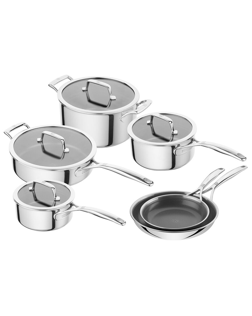 Zwilling J.a. Henckels Peak 10pc Stainless Steel Nonstick Cookware Set In Metallic