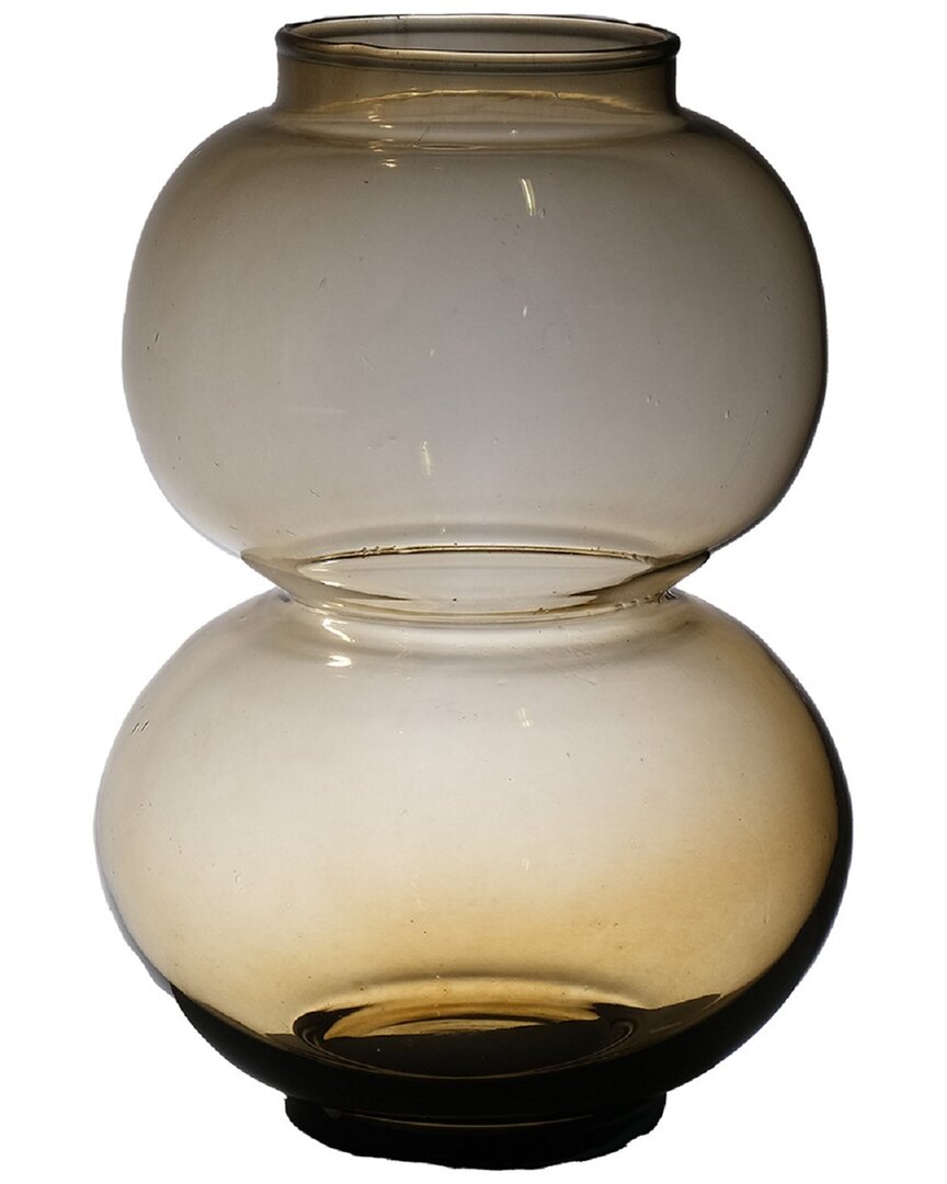 Bidkhome Round Duo Mouthblown Recycled Glass Vase