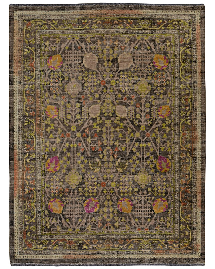 Linon Laurel Malaya Accent Rug In Black
