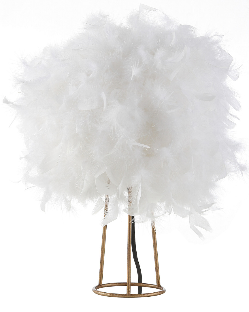 Shop Jonathan Y Stork 16in Feather Metal Led Table Lamp