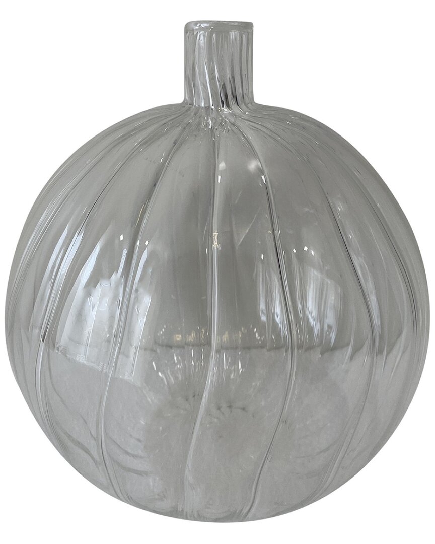 Bidkhome Decorative Clear Glass Bottle/vase In Gray