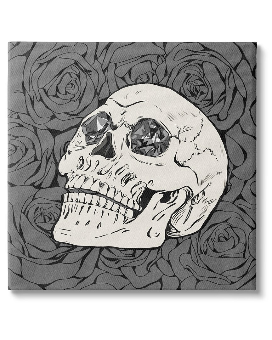 Stupell Crystal Eyes Skull Goth Roses Wall Plaque Wall Art By Ziwei Li