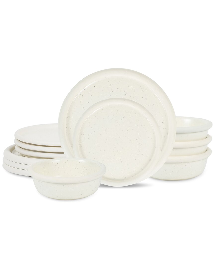 Stone Lain Capri 12pc Dinnerware Set In White