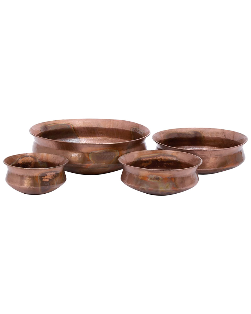 Peyton Lane Set Of 4 Metal Planters