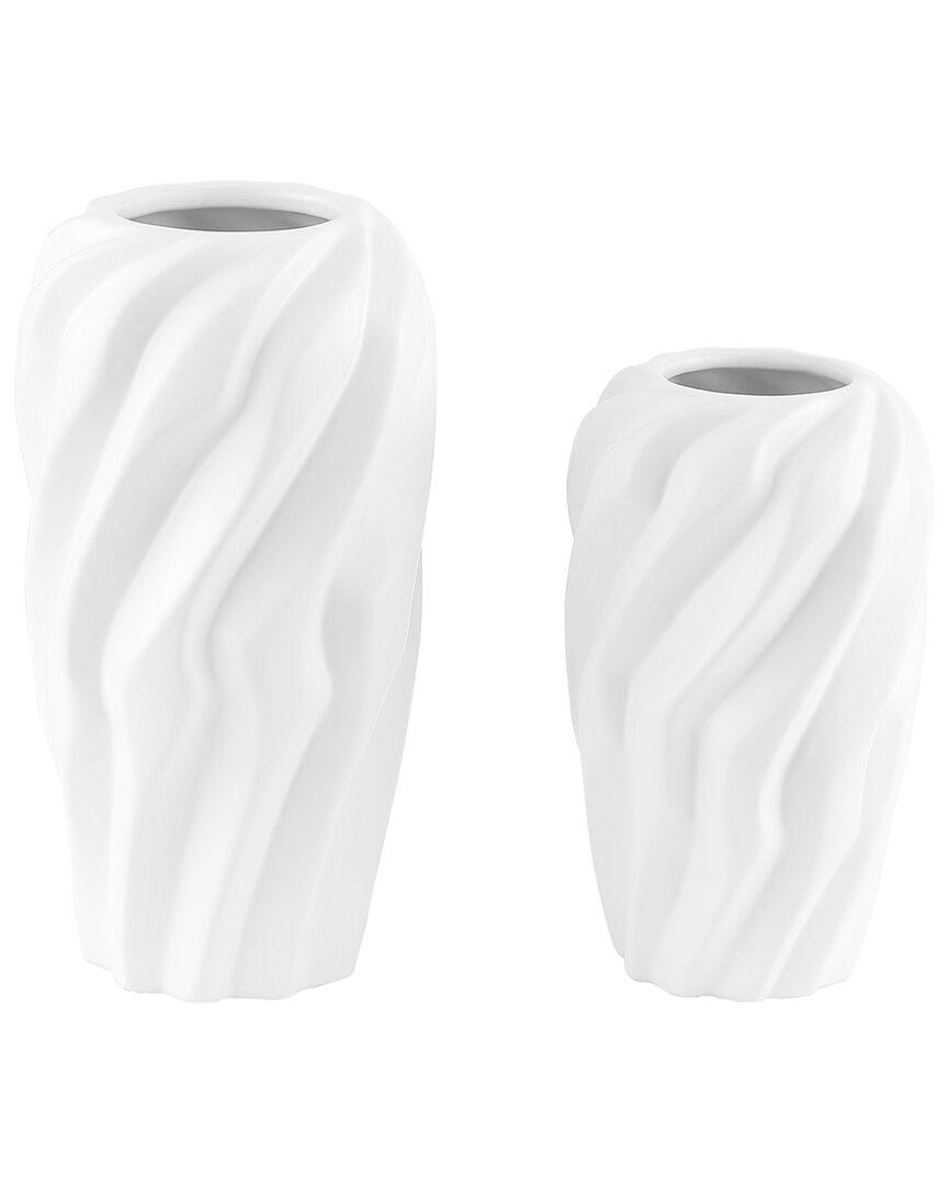 Safavieh Set Of 2 Verdad Vase In White