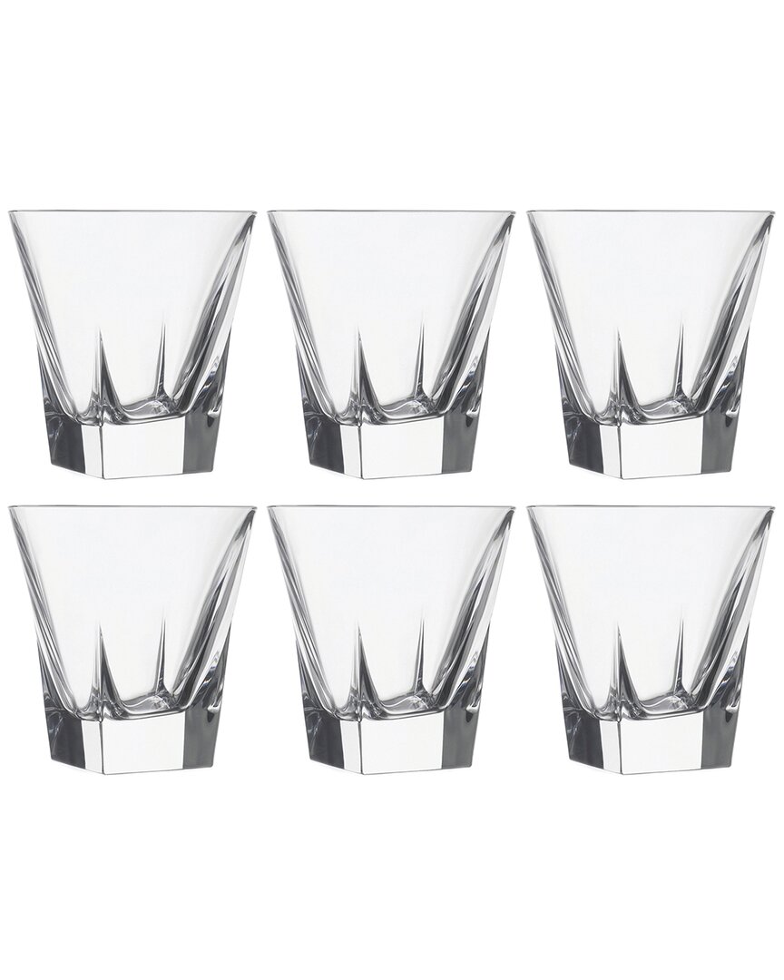 Barski European Crystal Glass Double Old Fashioned Tumblers Set Of 6 In Clear