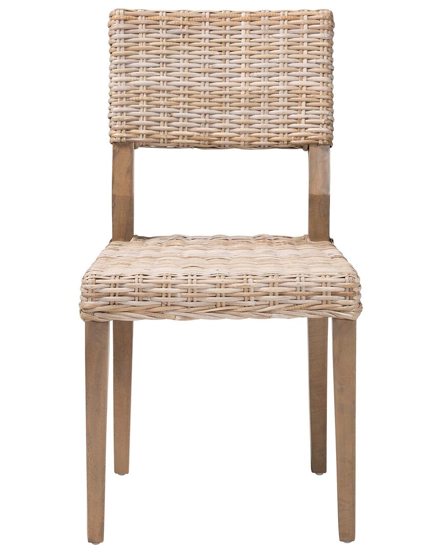 Baxton Studio Barossa Bohemian Grey Kubu Rattan An