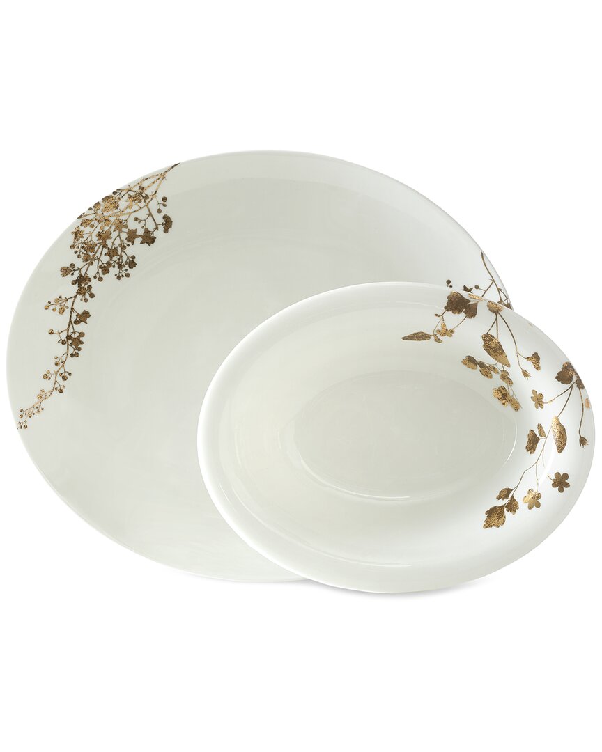 Vera Wang Wedgwood Vera Wang For Wedgwood Jardin Serving Set In White