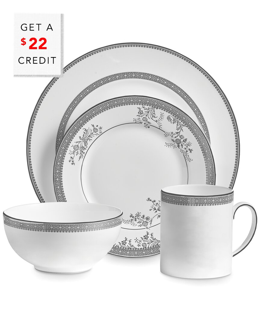 Wedgwood Vera Wang For  Lace 4pc Setting With $17 Credit