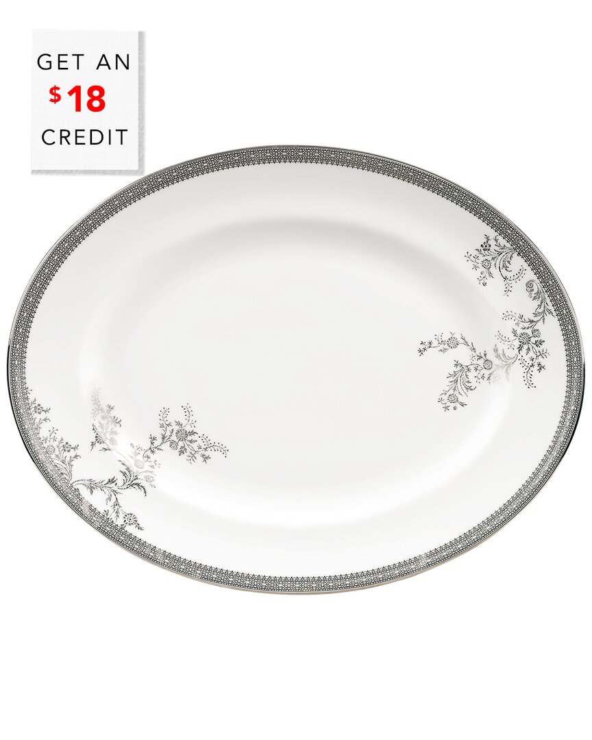 Vera Wang Wedgwood Lace Oval Platter 13.75in