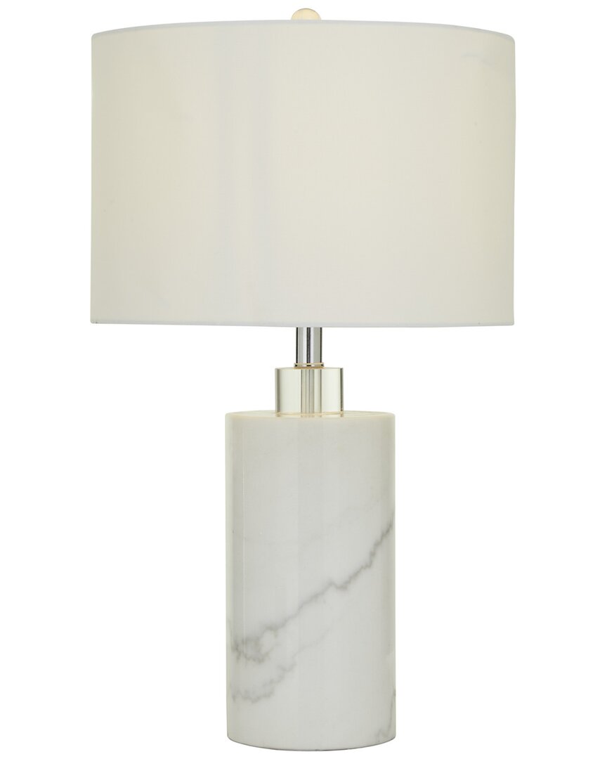 Peyton Lane Marble Thick Stand Table Lamp In White