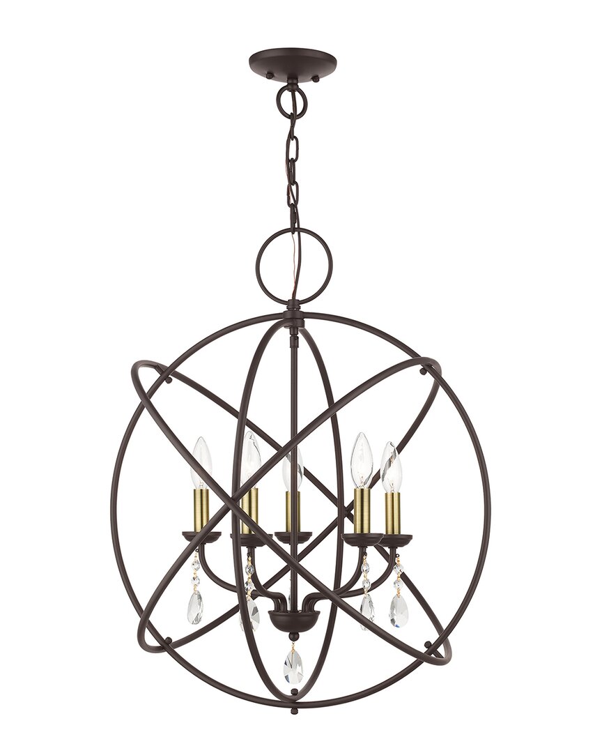 Livex Lighting 5-light Bronze Chandelier In Bronze