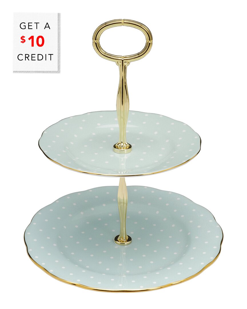 Shop Royal Albert Polka Rose 2-tier Cake Stand With $10 Credit