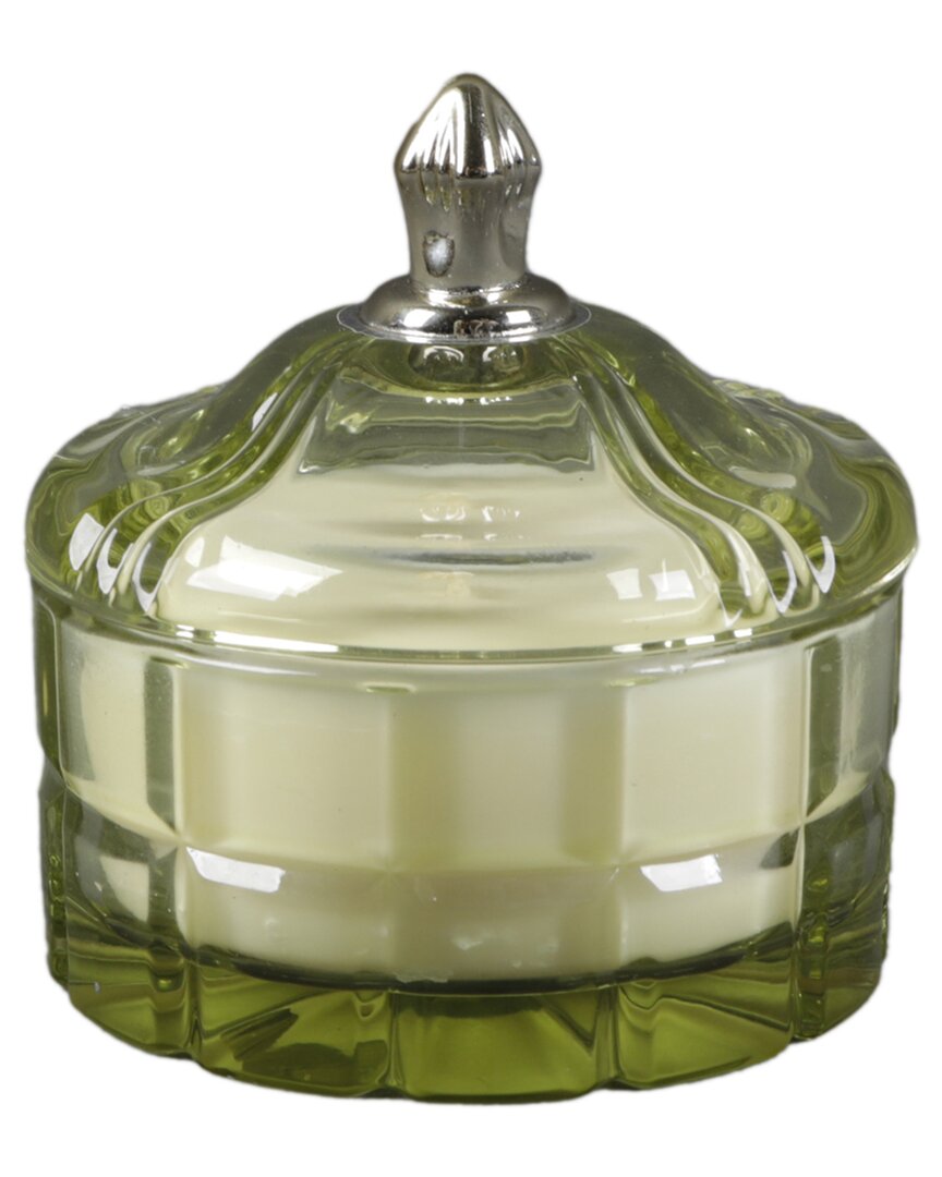 Flora Bunda Glass Vanity Candle In Green