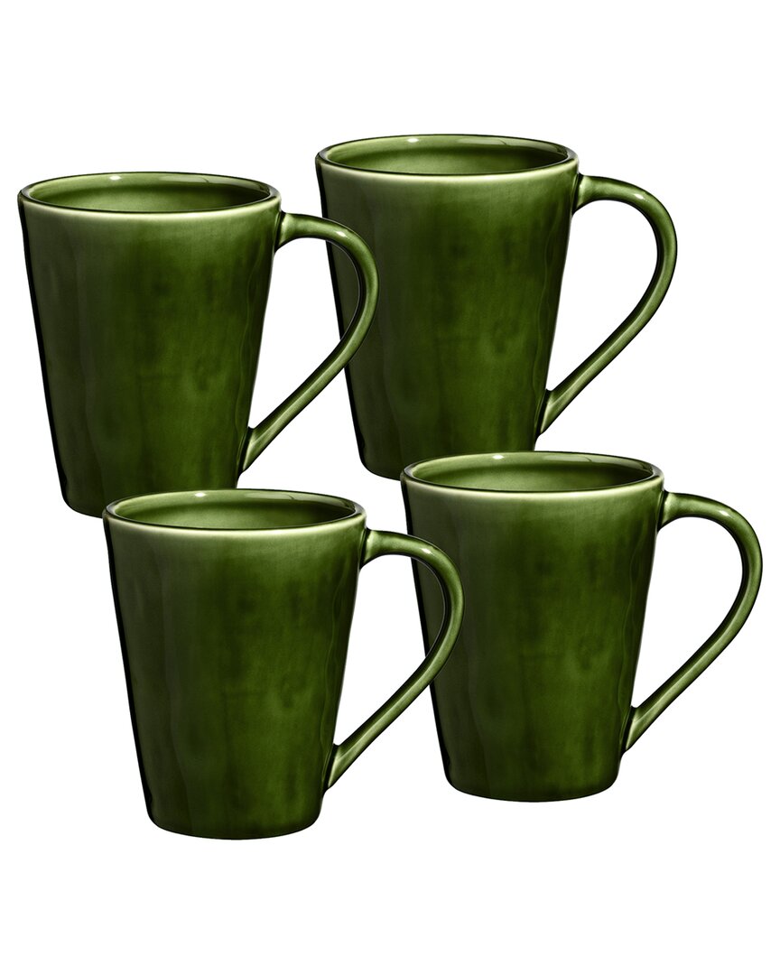 Certified International Verde Set Of 4 Mugs