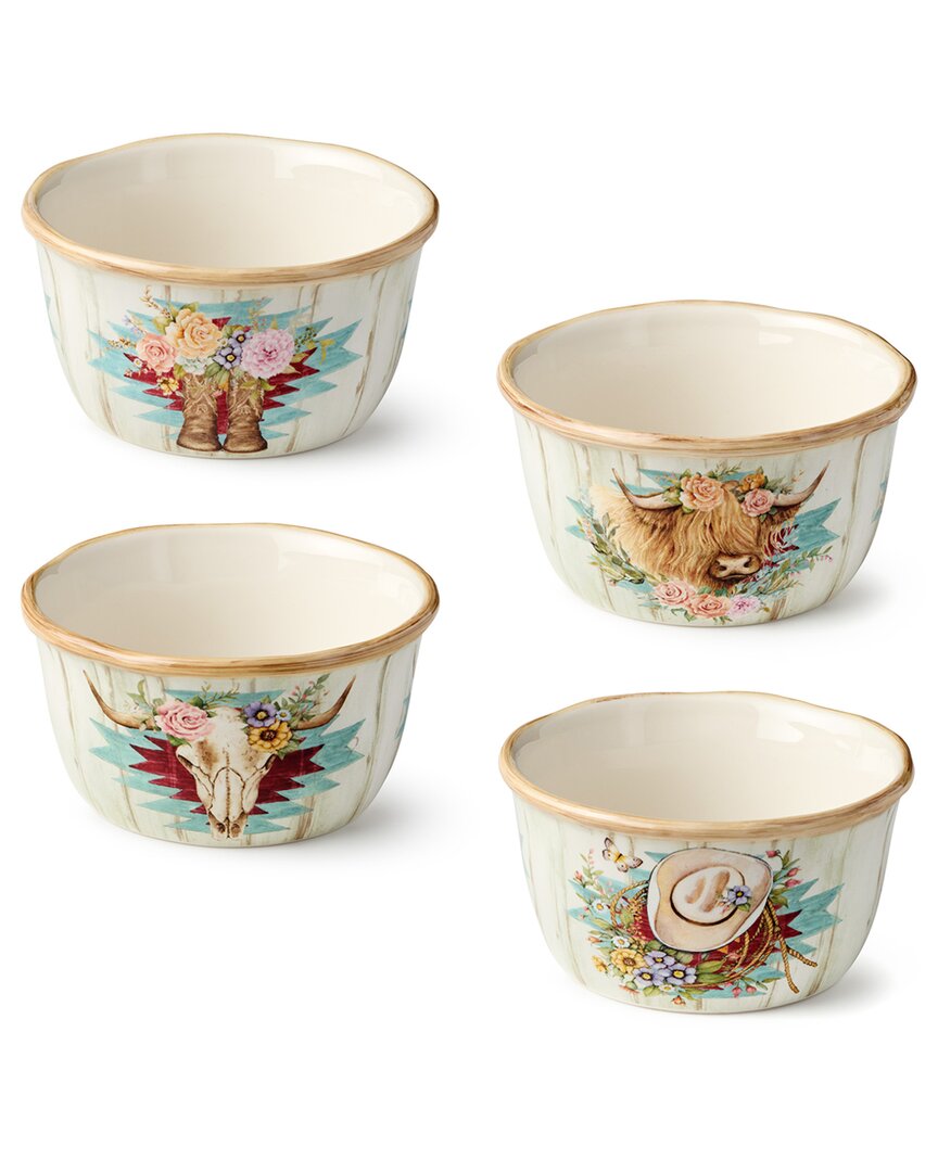 Certified International Rosewood Set Of 4 Ice Cream Bowls