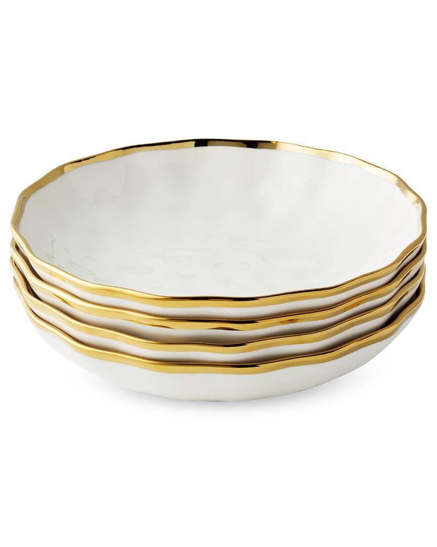 Certified International Regency Gold Set Of 4 Soup Bowls