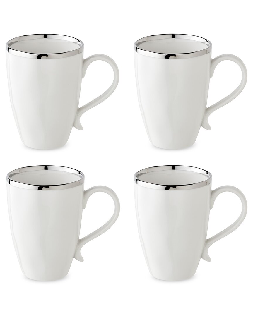 Certified International Regency Silver Set Of 4 Mugs