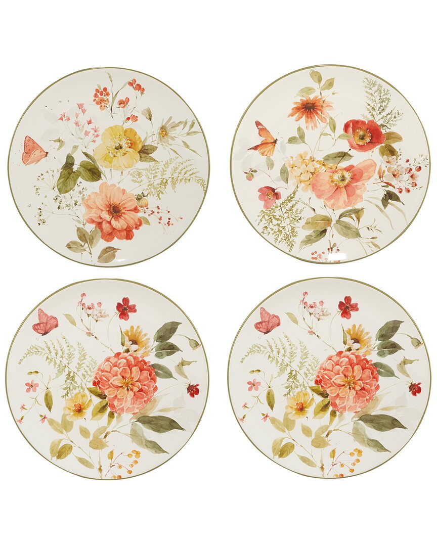 Certified International Nature's Song Set Of 4 Dinner Plate 11"
