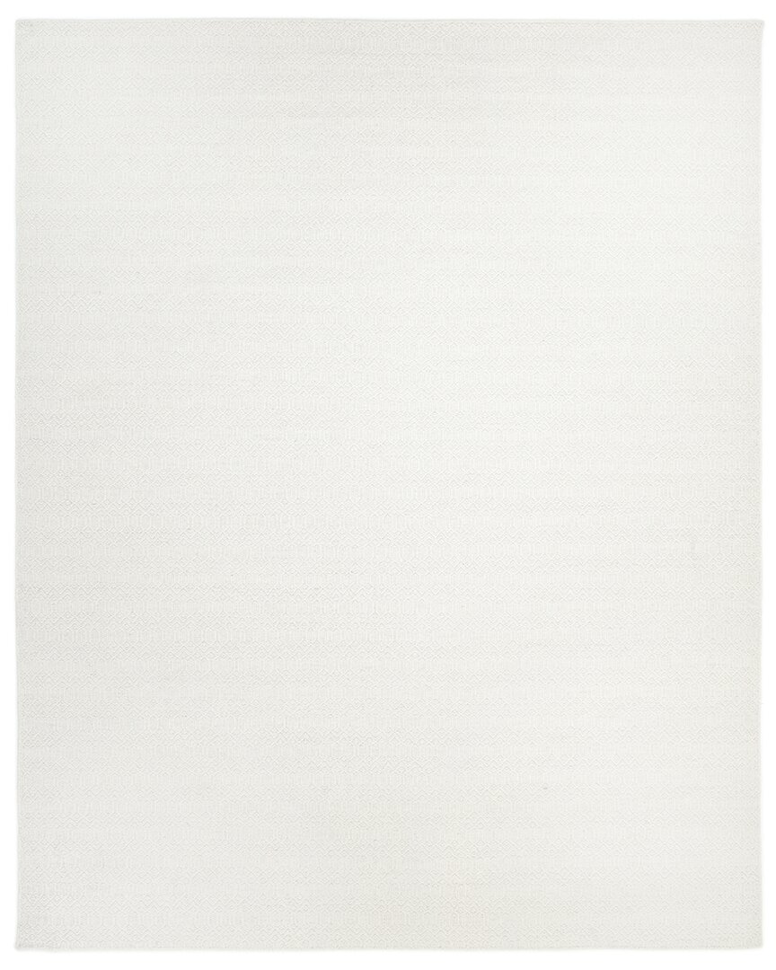 Solo Rugs Chatham Contemporary Geometric Hand-woven Wool-blend Area Rug In Ivory