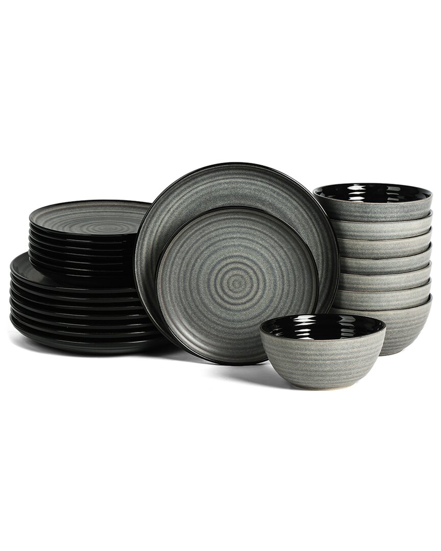 Stone Lain Dua 24pc Stoneware Dinnerware Set