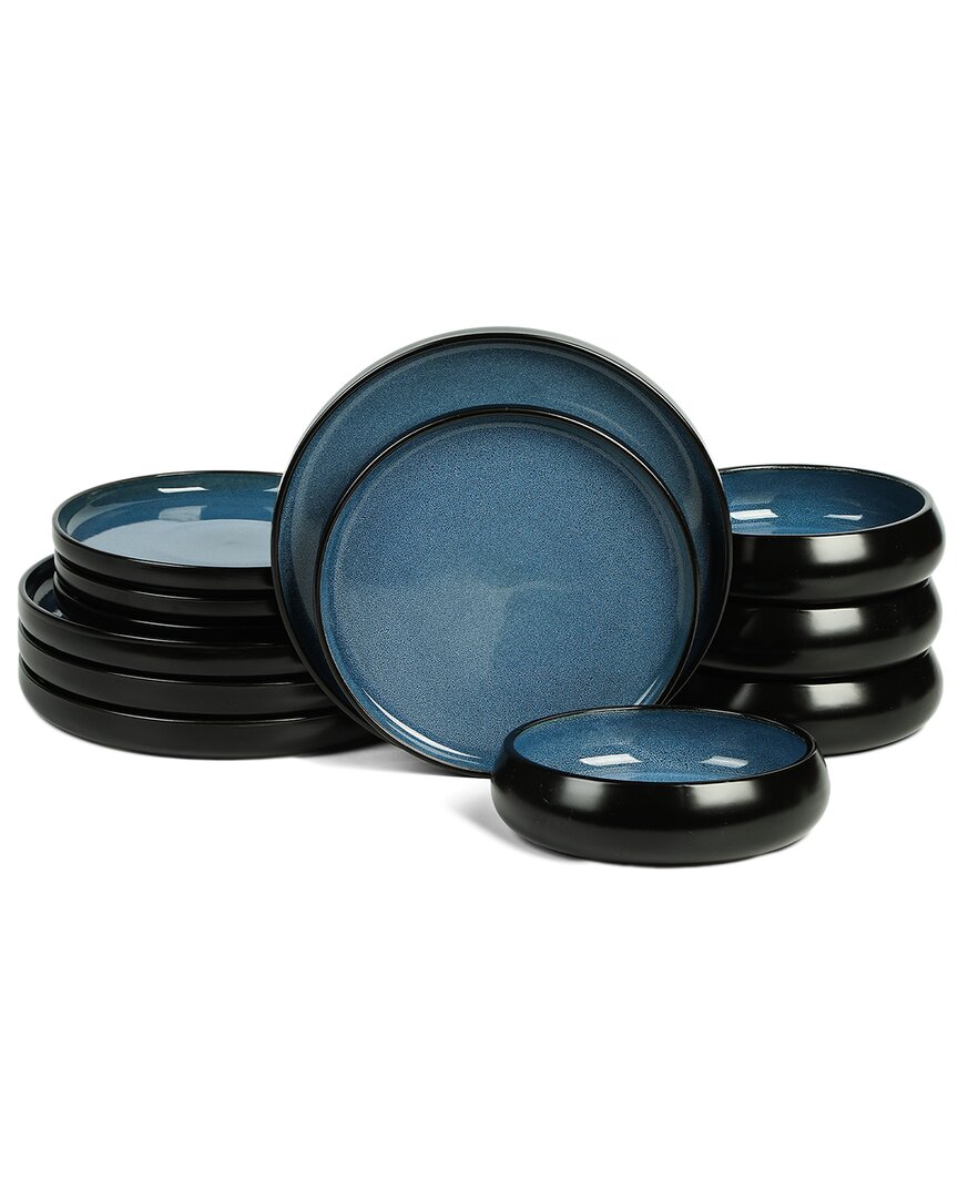 Stone Lain Lagoon 12pc Stoneware Dinnerware Set