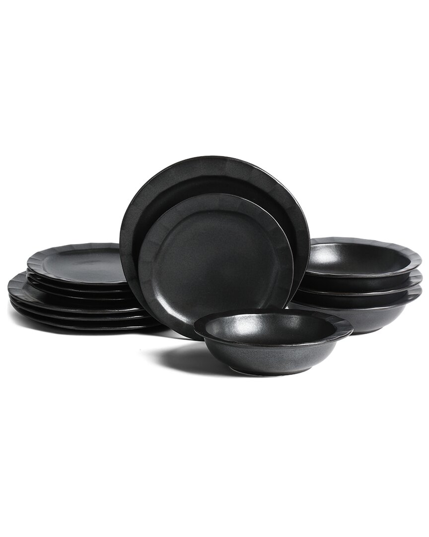 Stone Lain Oasis 12pc Stoneware Dinnerware Set