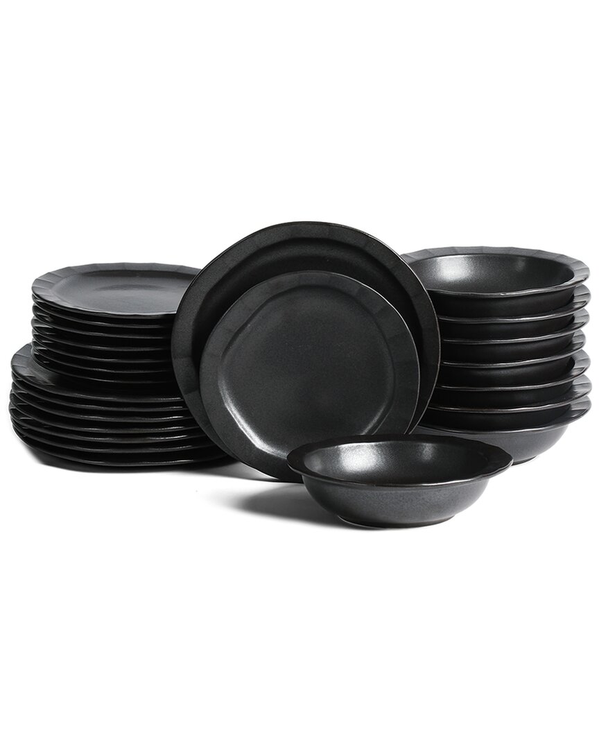 Stone Lain Oasis 24pc Stoneware Dinnerware Set