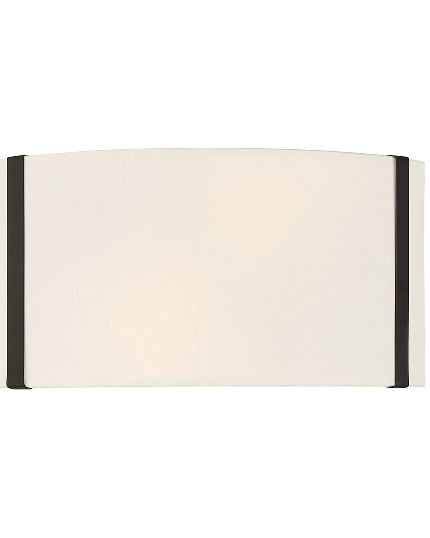 Crystorama Fulton 2 Light Black Wall Mount