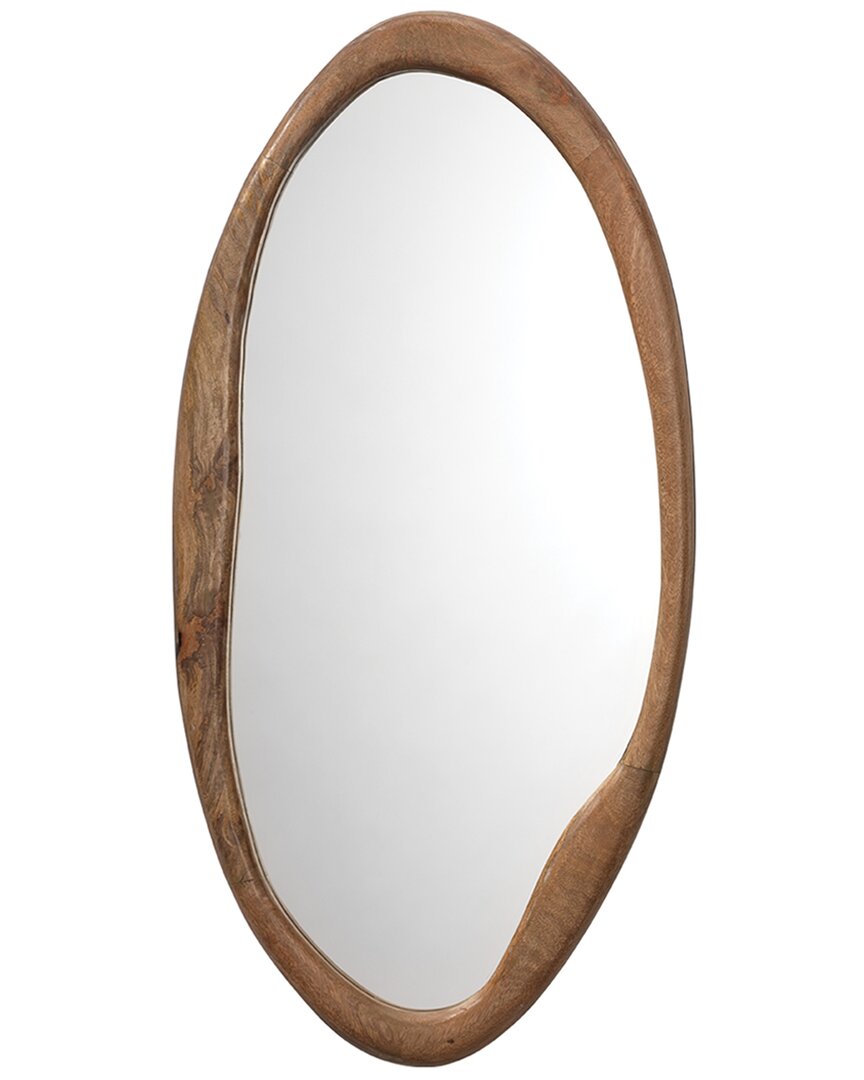 Jamie Young Organic Oval Mirror In Brown