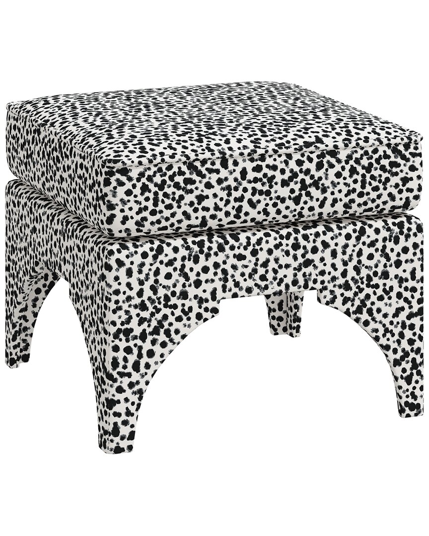 Skyline Furniture Arched Base Ottoman In White