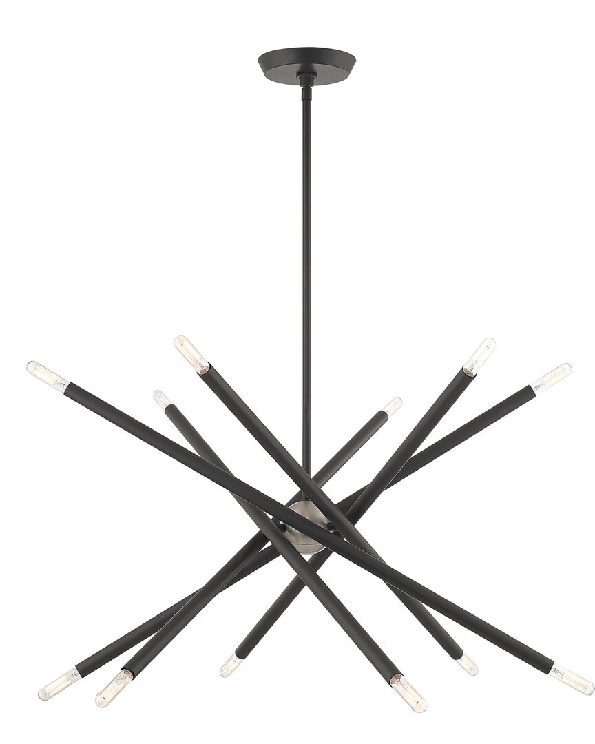 Livex Lighting 12-light Scandinavian Gray Pendant Lantern