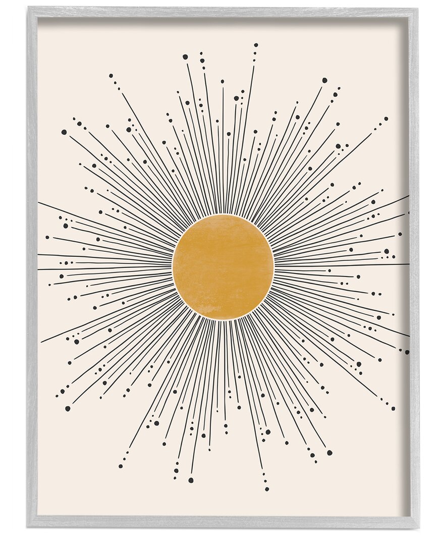 Stupell Art Deco Summer Sun Geometric Line Bursts By Jj Design House Llc Wall Art