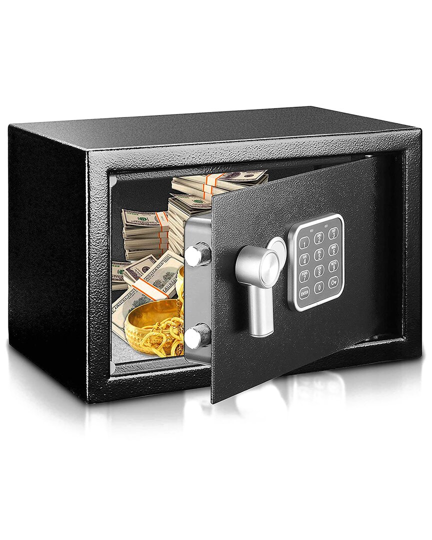 Serenelife Compact Electronic Small Safe Box In Black