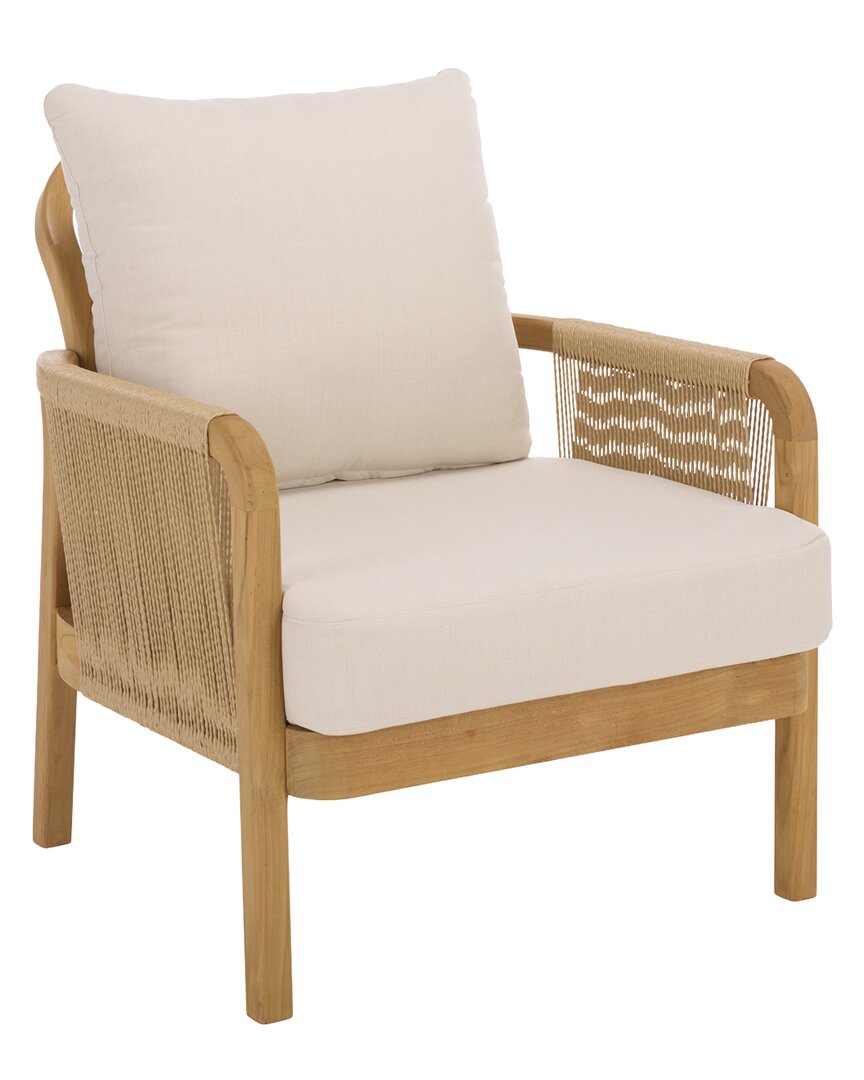 Safavieh Couture Rogers Teak & Hyacinth Chair