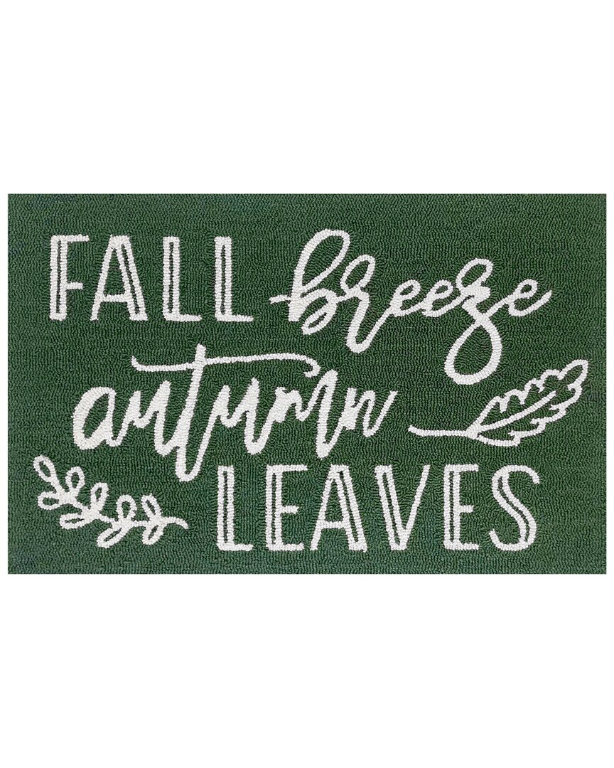 The Rug Market Fall Breeze Autumn Leaves 24x36in Doormat In Green