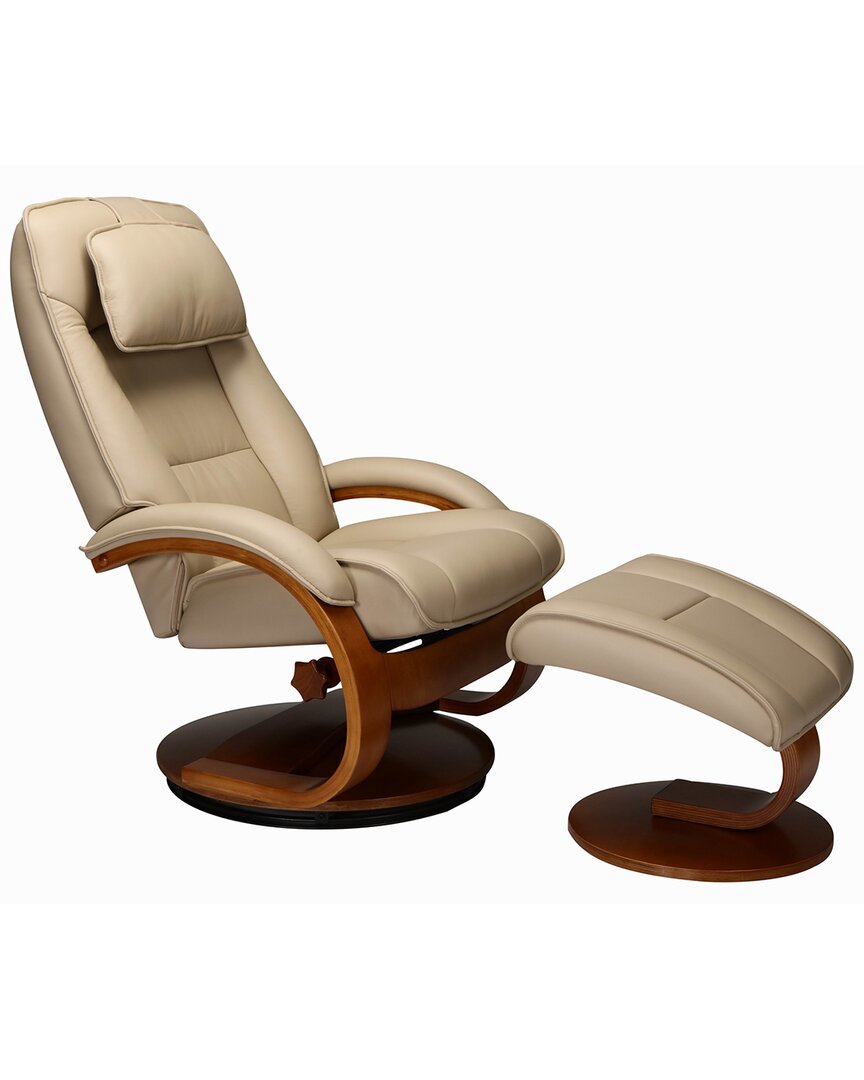 Progressive Furniture Relax-r Brampton Recliner & Ottoman In Brown