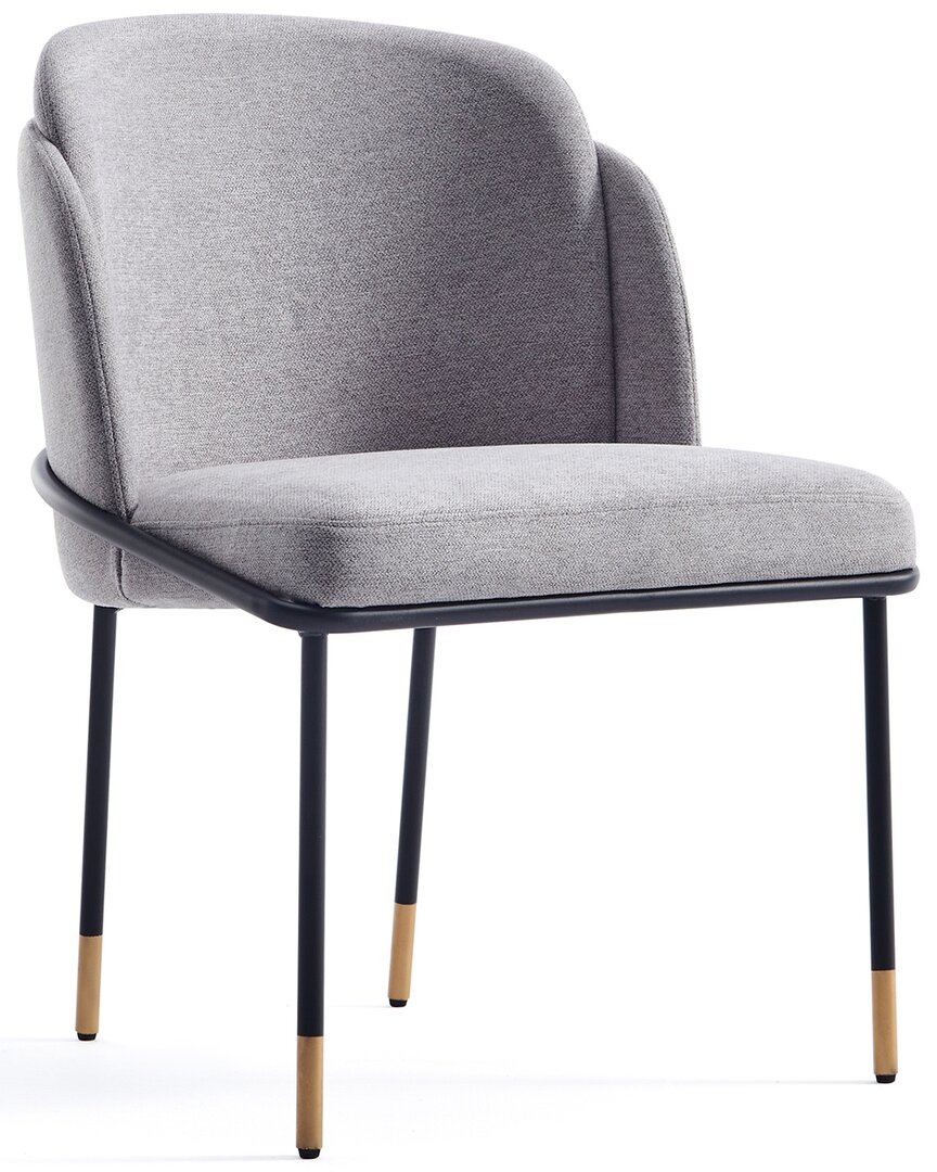Manhattan Comfort Flor Dining Chair In Grey